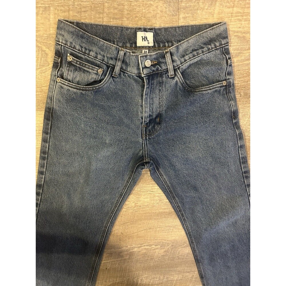 The Hidden Rivet Jeans Mens 30 Medium Wash Denim Straight Leg Peace Logo HR